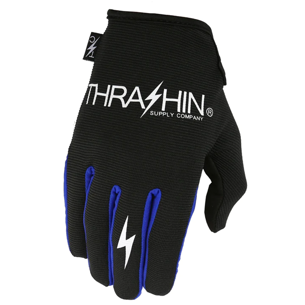 Thrashin Supply Company（スラッシンサプライカンパニー）/ Stealth Glove – Black/Blue|ブラインドタイガー | Blindtiger | ハーレーパーツ&アパレル